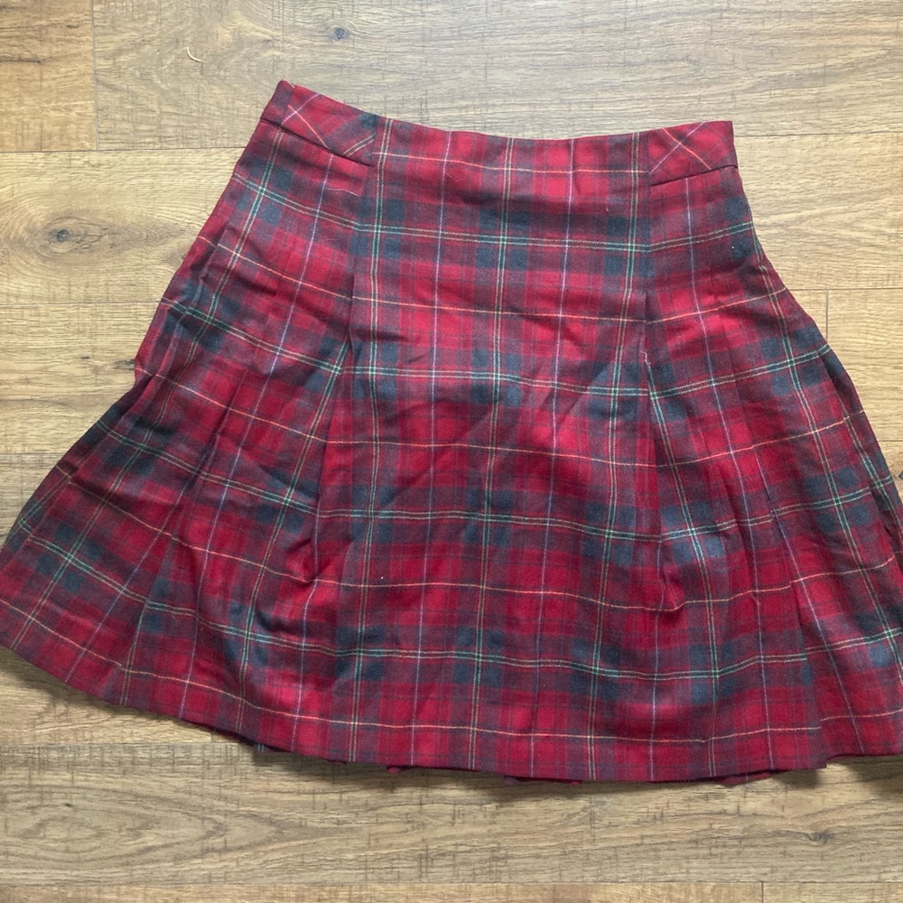 Pendleton Authentic Wool Plaid Pleated Red Mid Th… - image 2